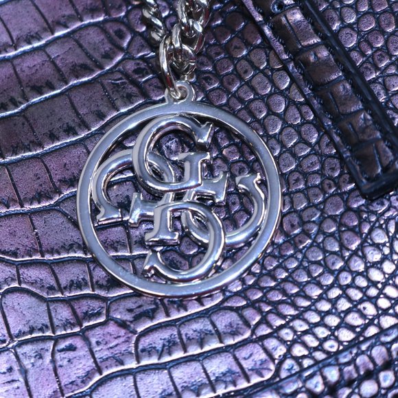 Guess Women’s Handbag Purse Delaney Petite Logo Mini Tote - Picture 6 of 6